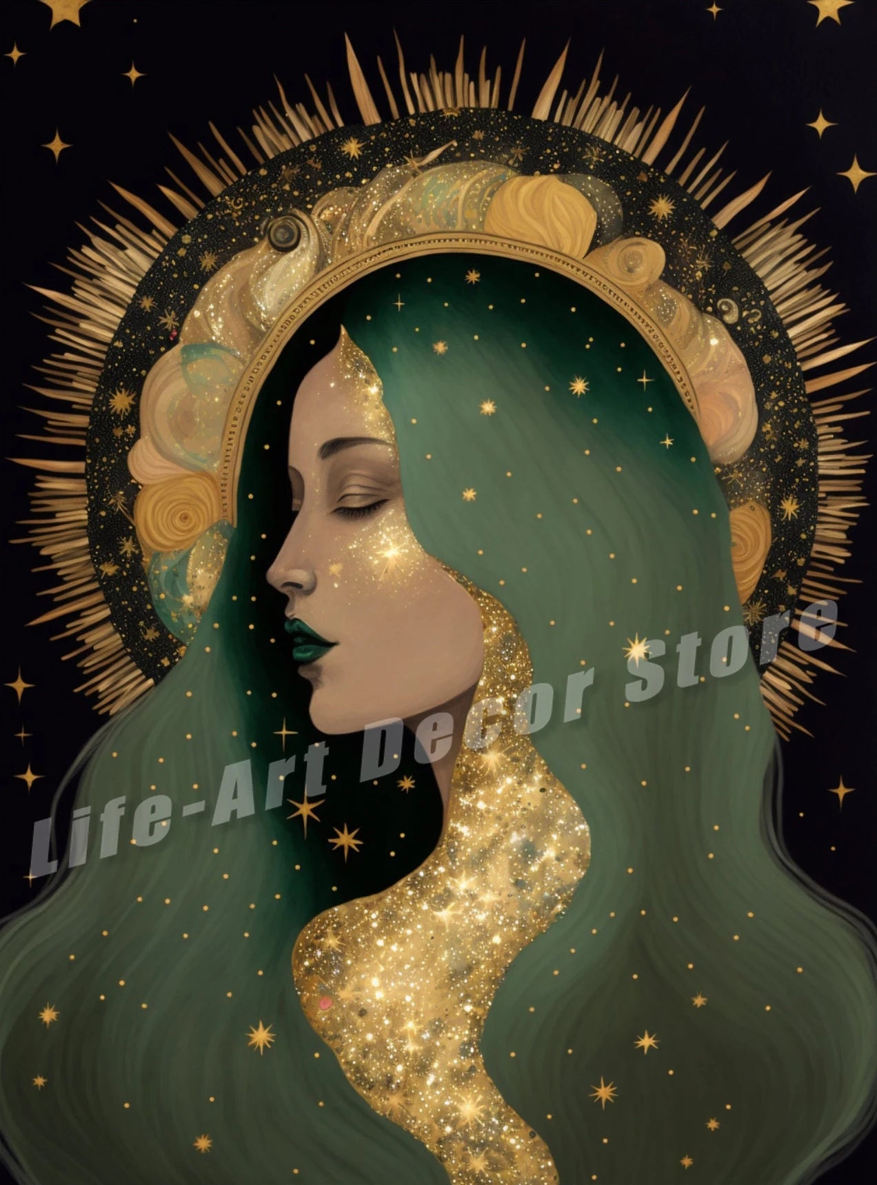 009 - Celestial Goddess Canvas Print Wall Art