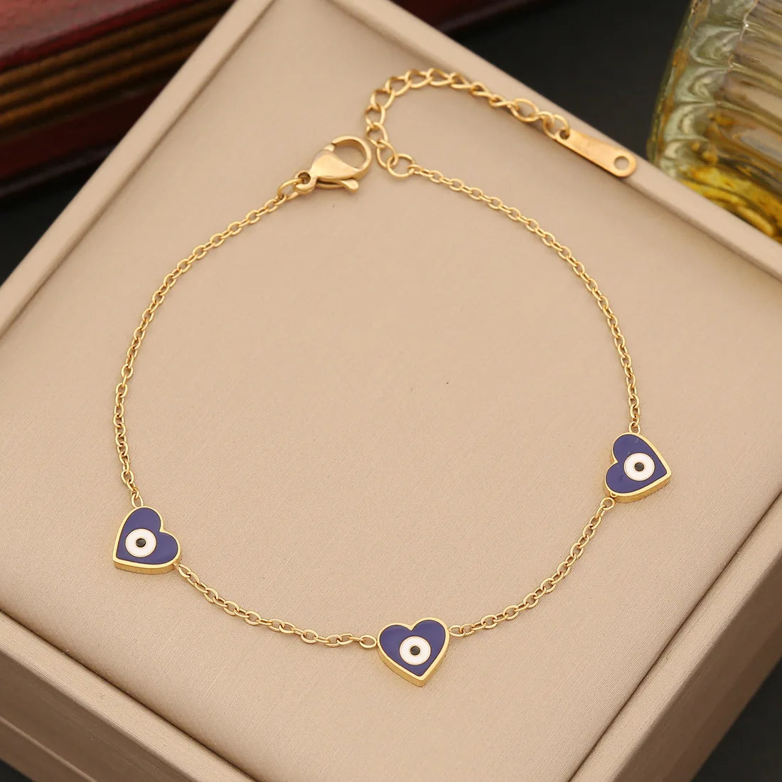 011 - Evil Eye Drip Oil Charm Bracelet