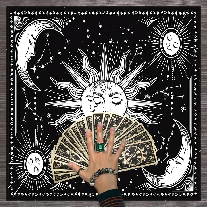 Twelve constellations tarot astrology altar cloth