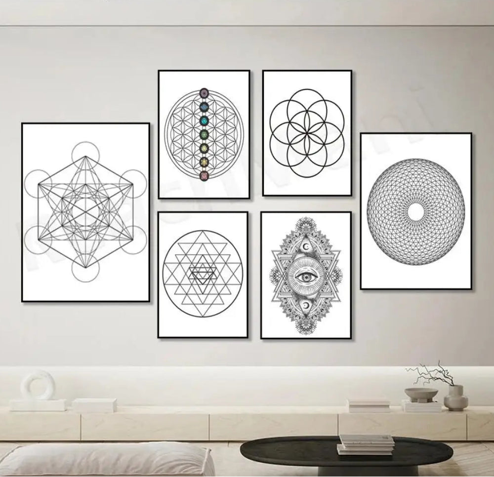 009 - Sacred Geometry Canvas Print Wall Art