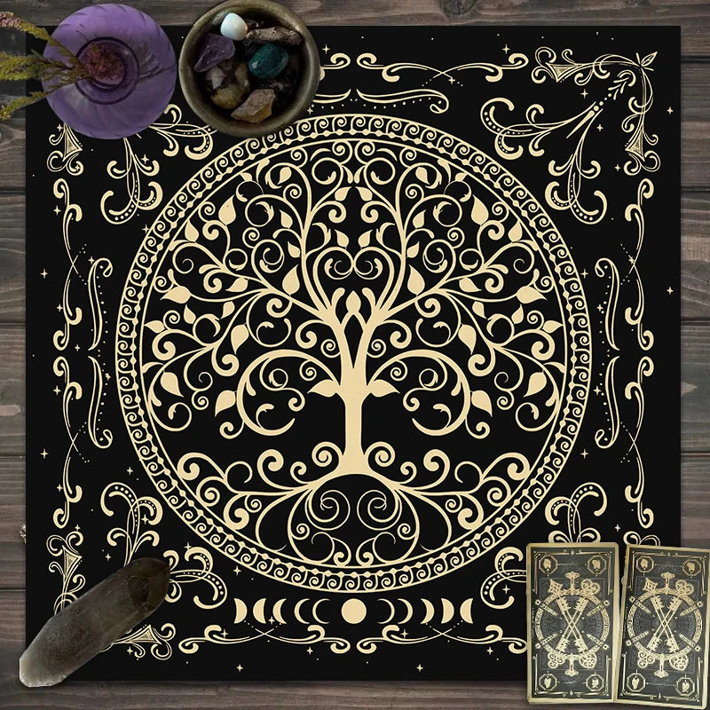Twelve constellations tarot astrology altar cloth