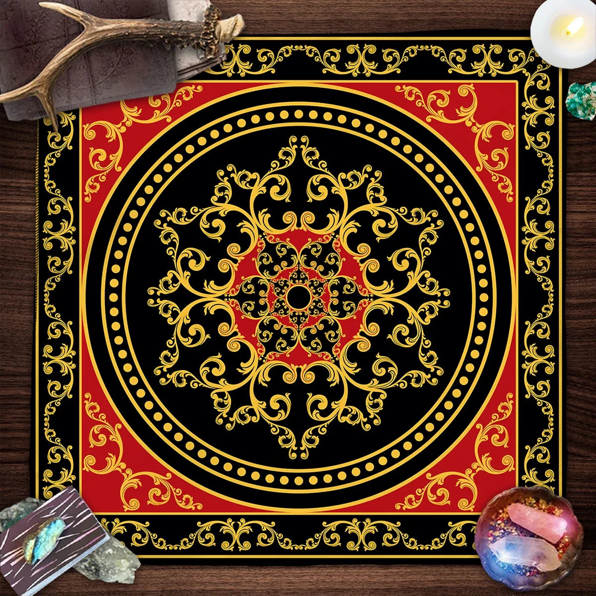 002 - Mandala & Flower of Life Divination Altar Cloth & Decor