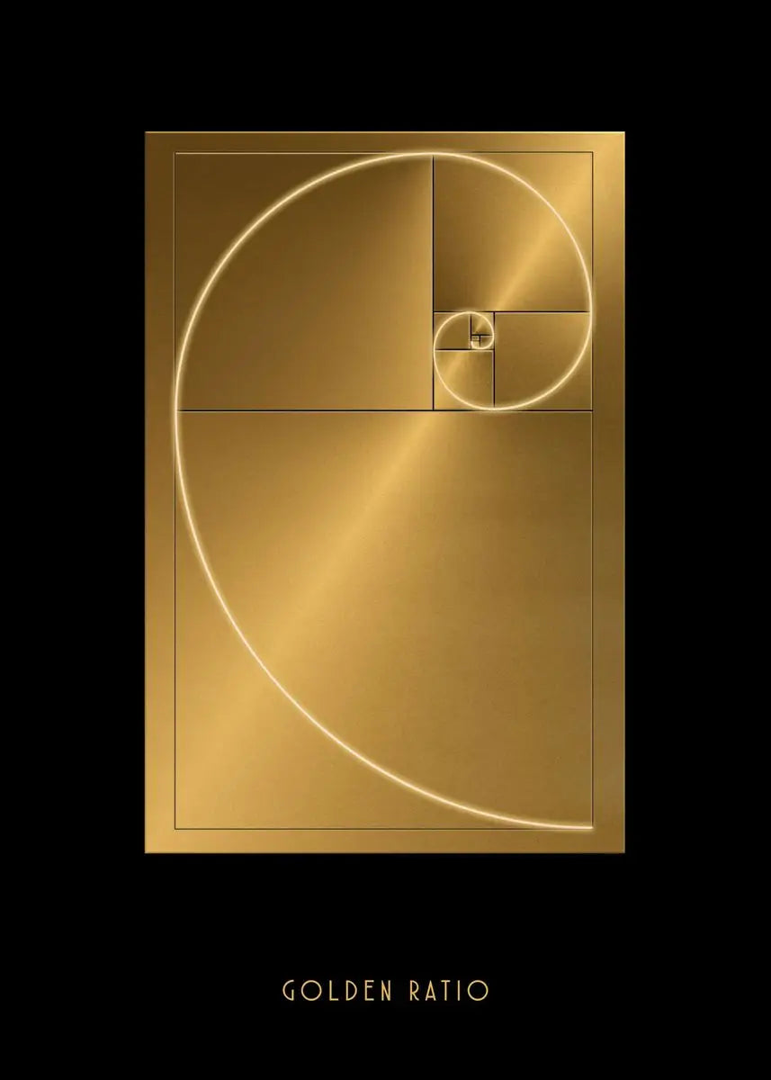 009 - Golden Geometry Canvas Print Wall Art