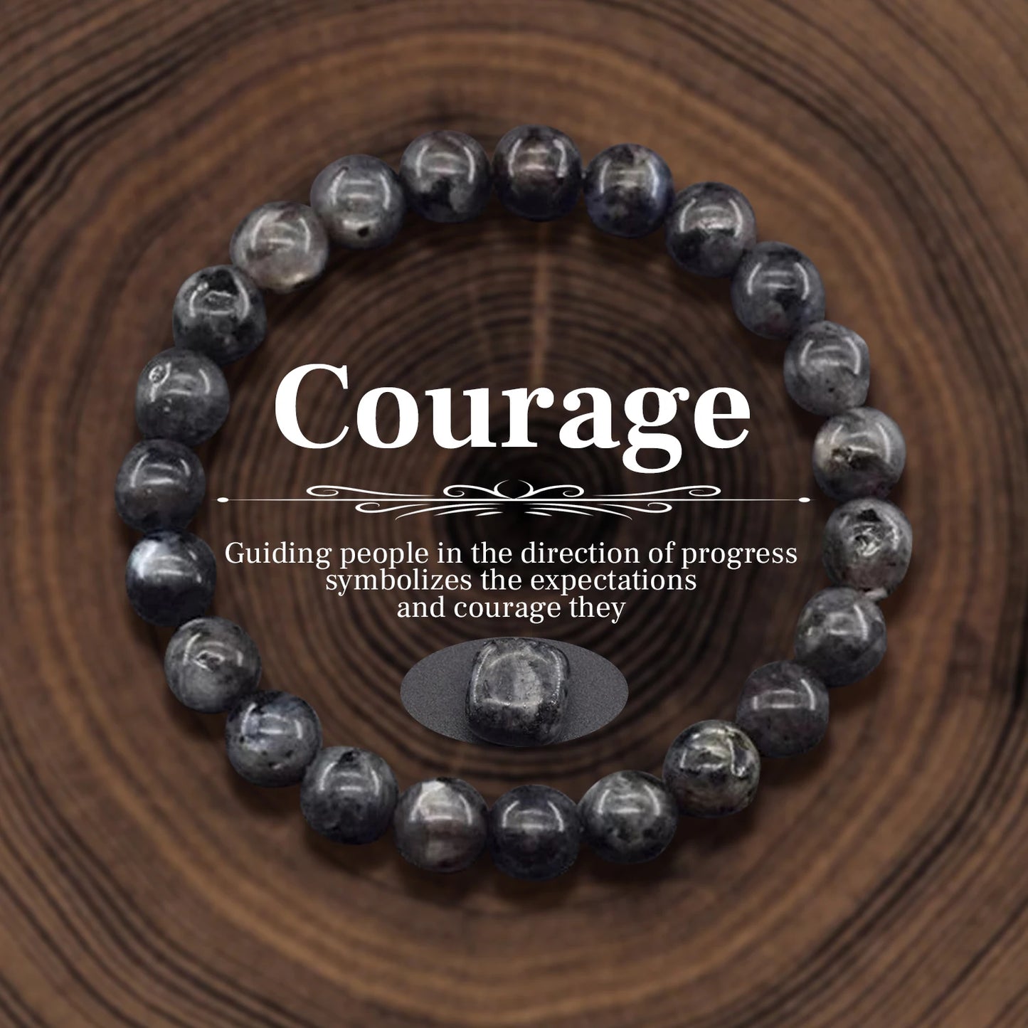 011 - Personalized Natural Stone Beads Energy Bracelet