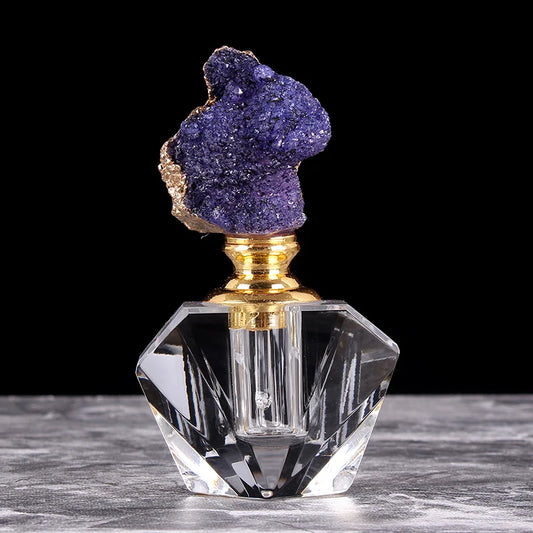 004 - Natural Agate Stone Decorative Bottle for Essential Oil