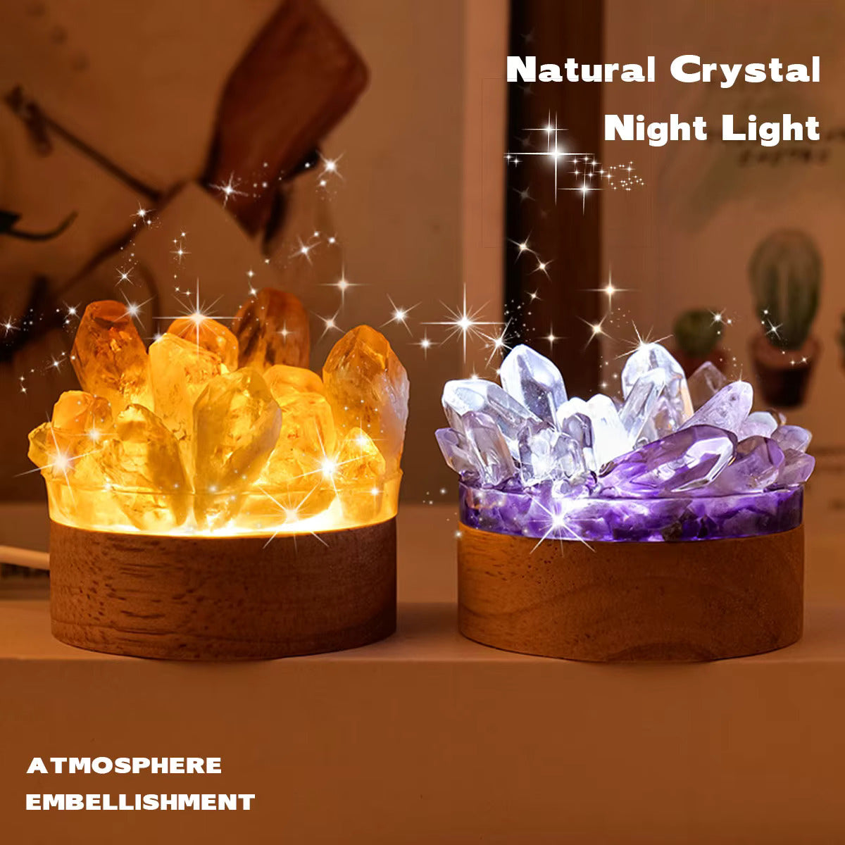 004 - Crystal Quartz Aromatherapy Diffuser Lamp