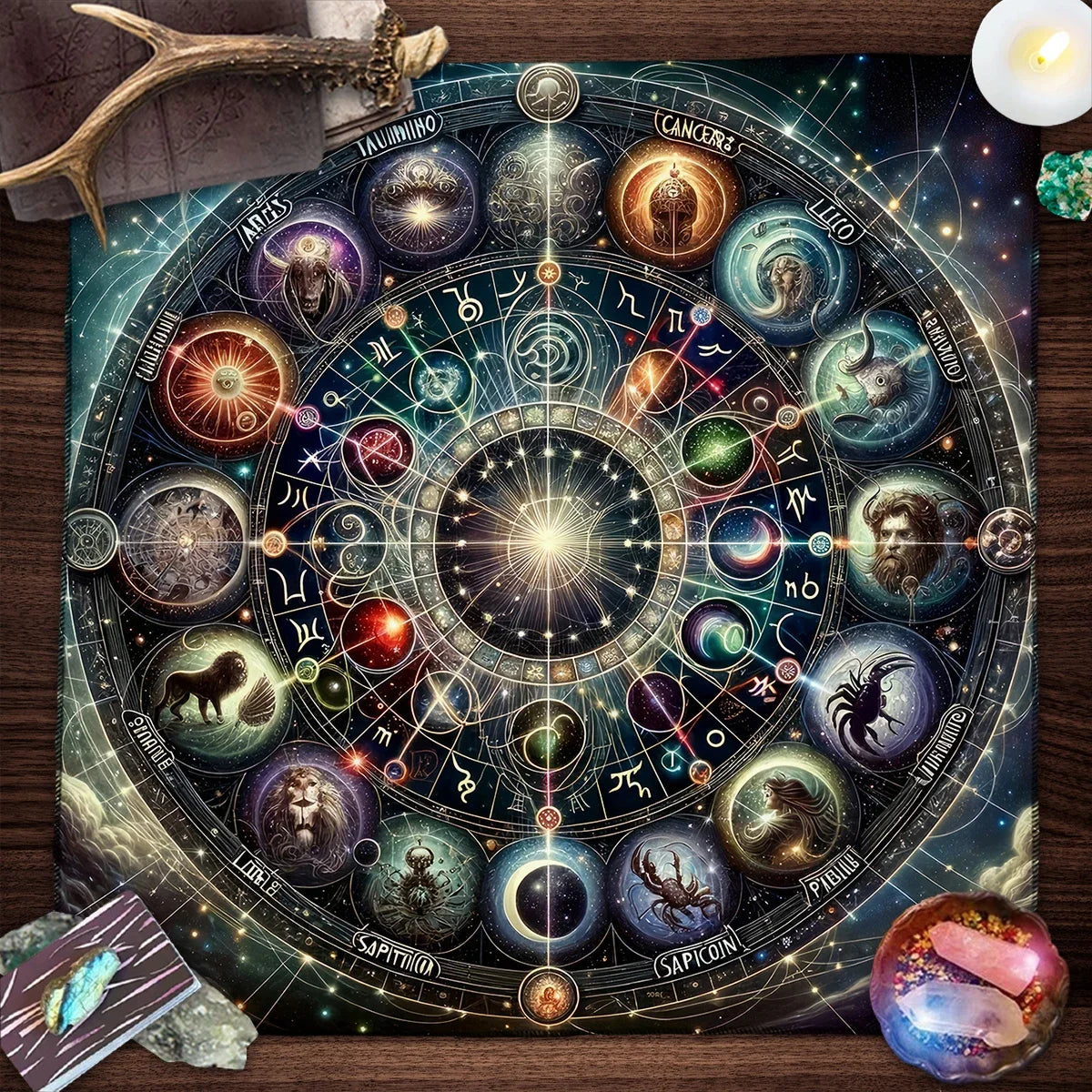 002 - Mandala & Flower of Life Divination Altar Cloth & Decor