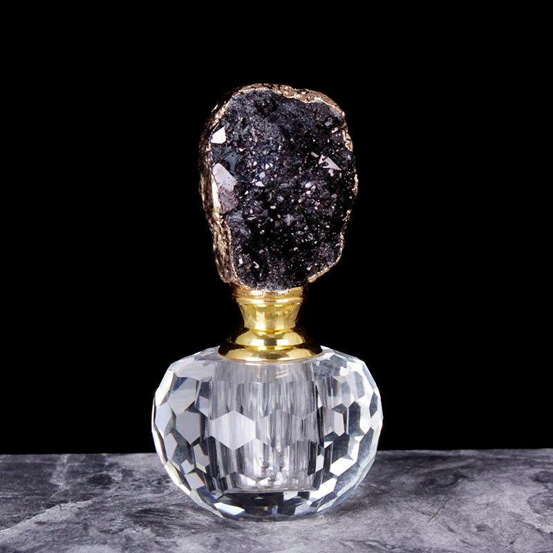 003 - Botella Decorativa de Piedra Ágata Natural para Aceite Esencial 