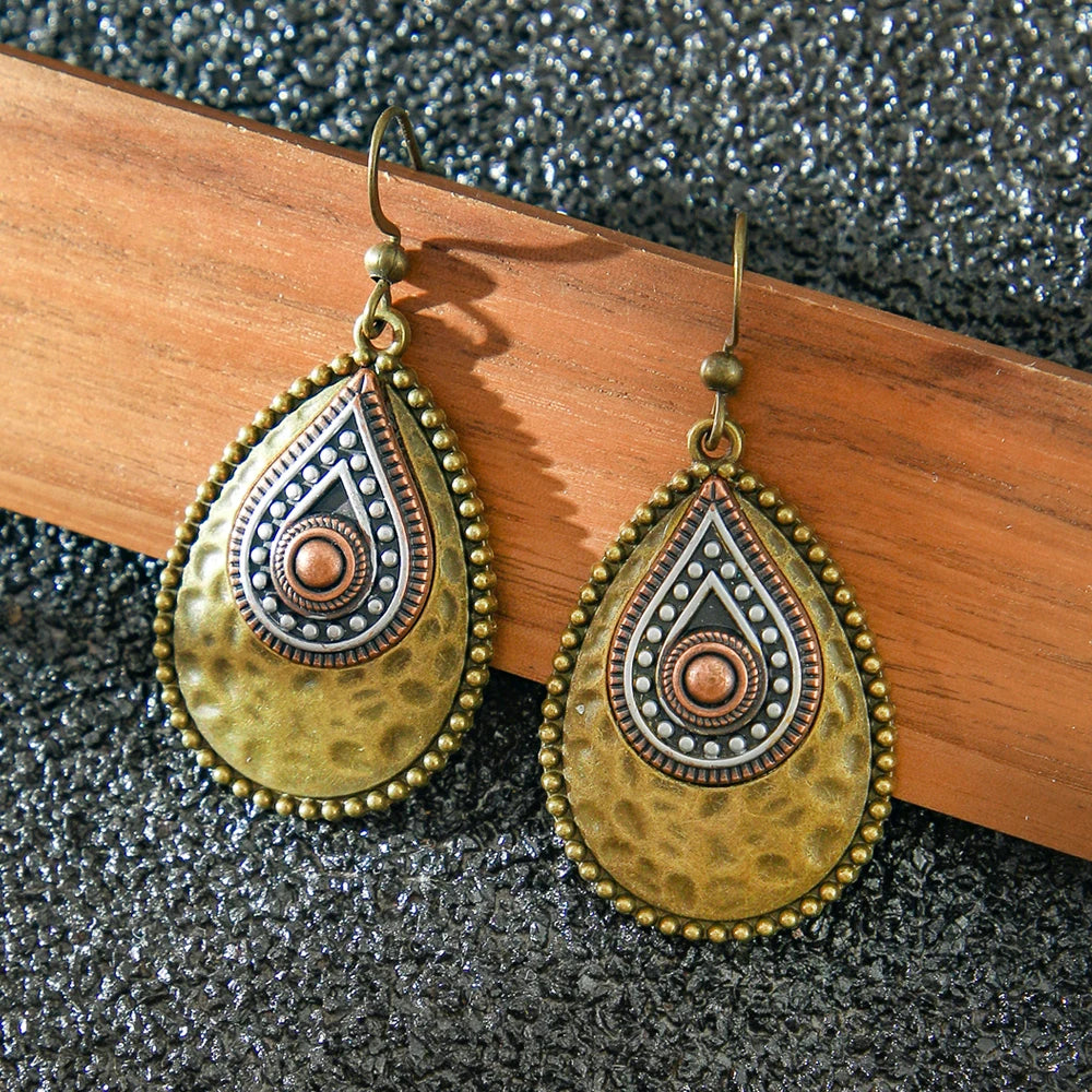 011 - Vintage Bohemian Dangle Charm Earrings