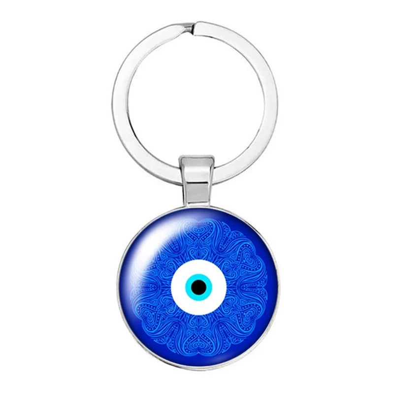 014 - Glass Turkish Evil Eye Keychain