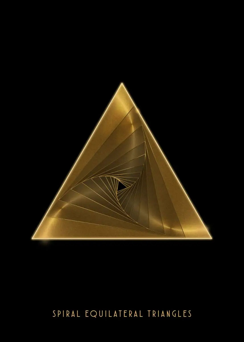 009 - Golden Geometry Canvas Print Wall Art