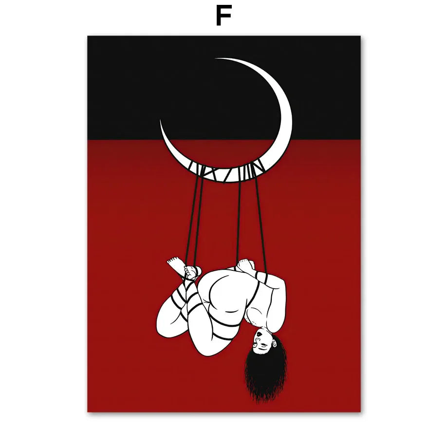 009 - Shibari She-Devil Canvas Print Wall Art