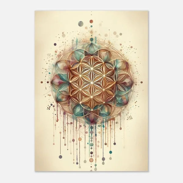 009 - Boho Sacred Geometry Canvas Print Wall Art