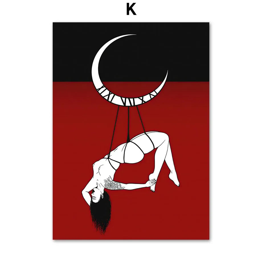 009 - Shibari She-Devil Canvas Print Wall Art