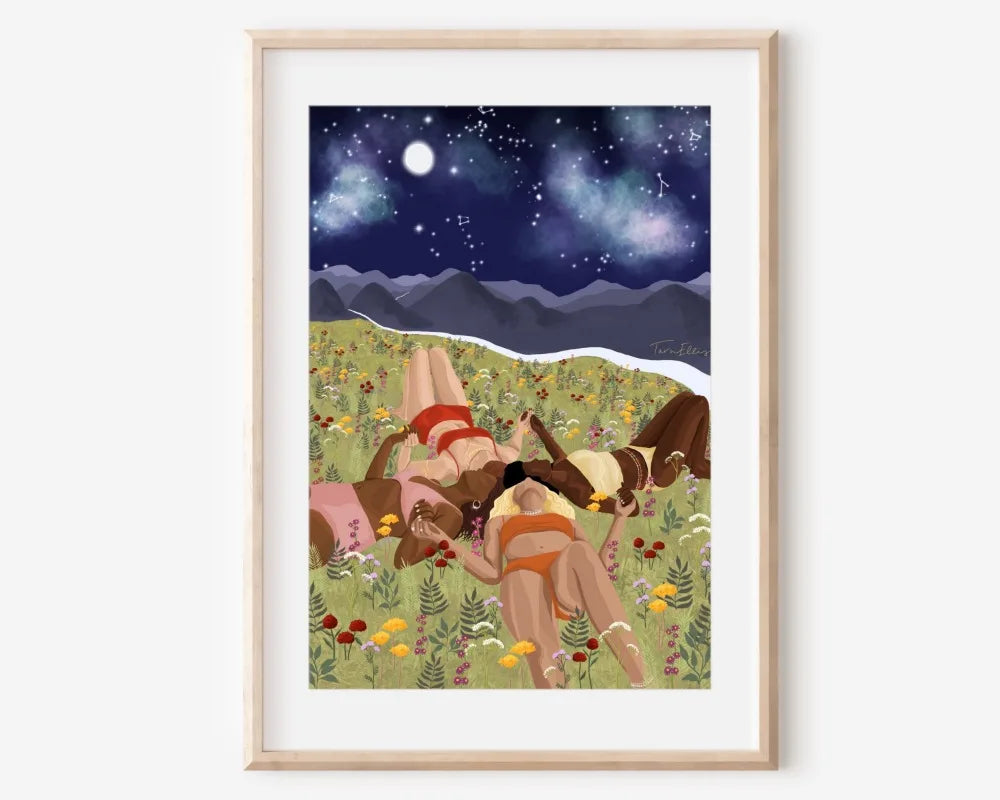 009 - Bohemian Moon Canvas Print Wall Art