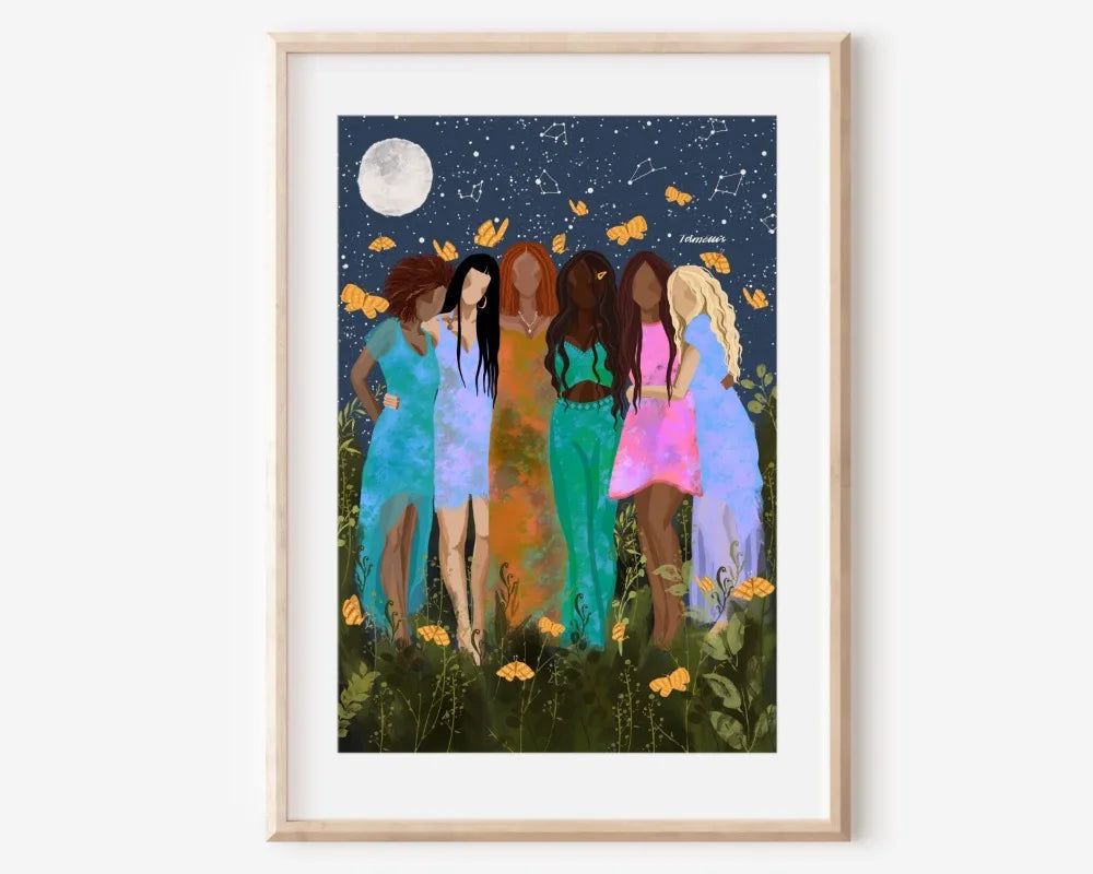 009 - Bohemian Moon Canvas Print Wall Art