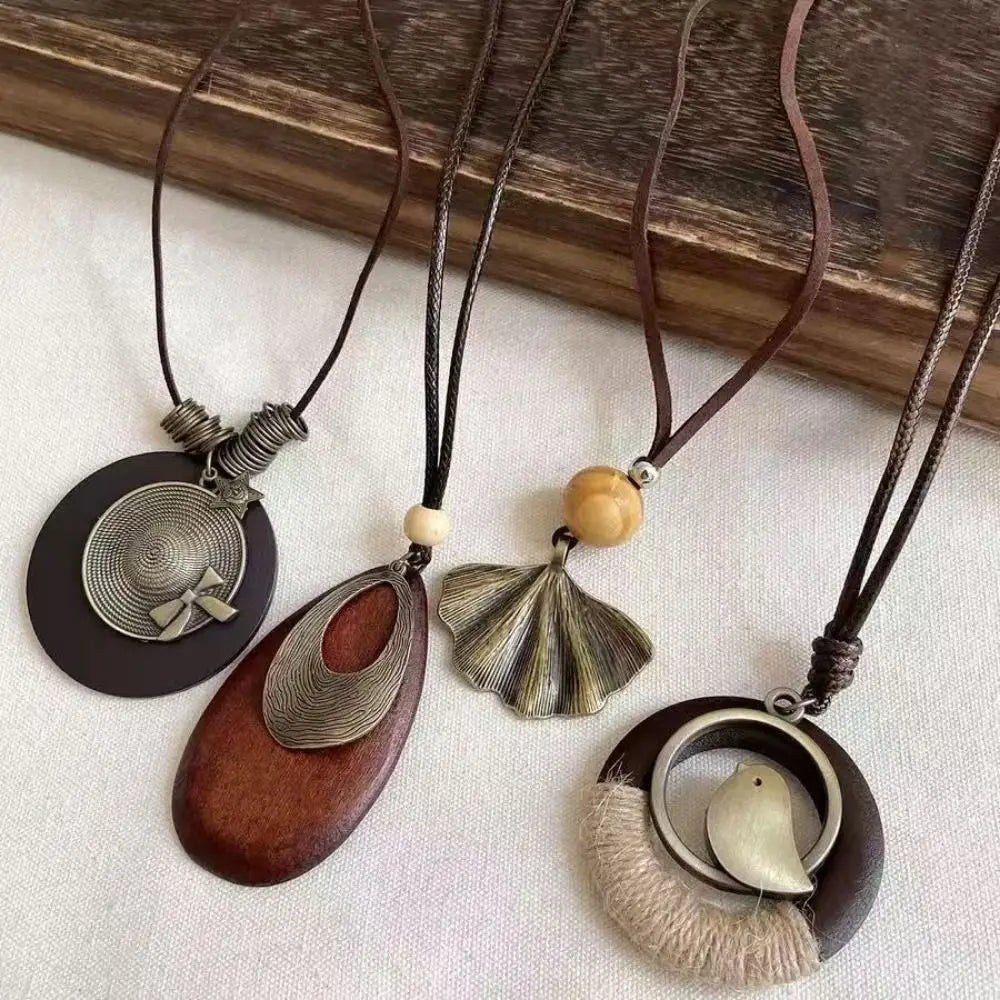 011 - Earthsong Vintage Boho Pendant Necklace