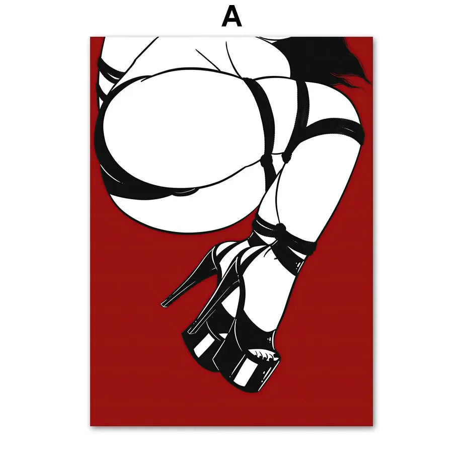 009 - Shibari She-Devil Canvas Print Wall Art