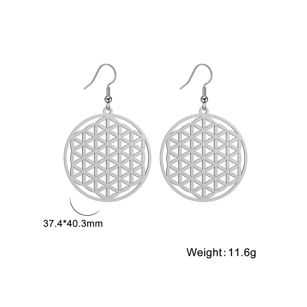 011 - Vintage Mandala Hoop Earrings