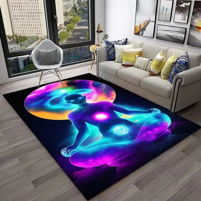 012 - 7 Chakras Yoga Meditation Non-Slip Area Mat