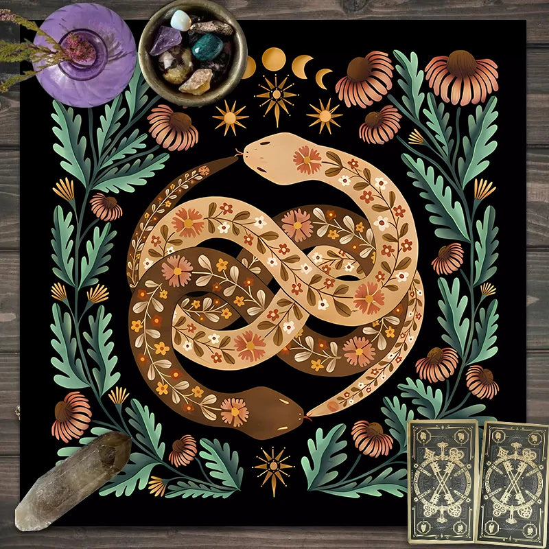Twelve constellations tarot astrology altar cloth