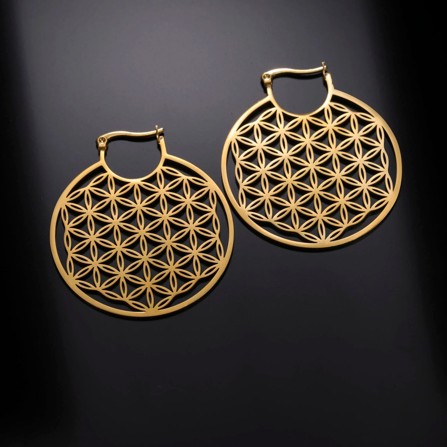 011 - Vintage Mandala Hoop Earrings