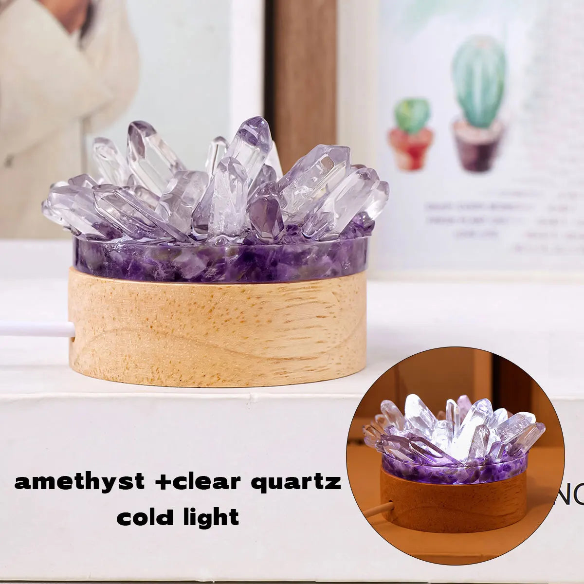 004 - Crystal Quartz Aromatherapy Diffuser Lamp