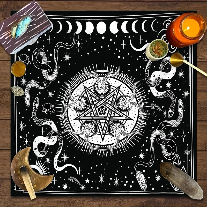 Twelve constellations tarot astrology altar cloth