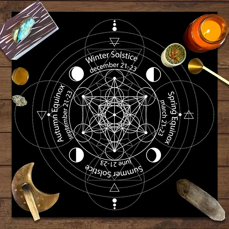 Twelve constellations tarot astrology altar cloth