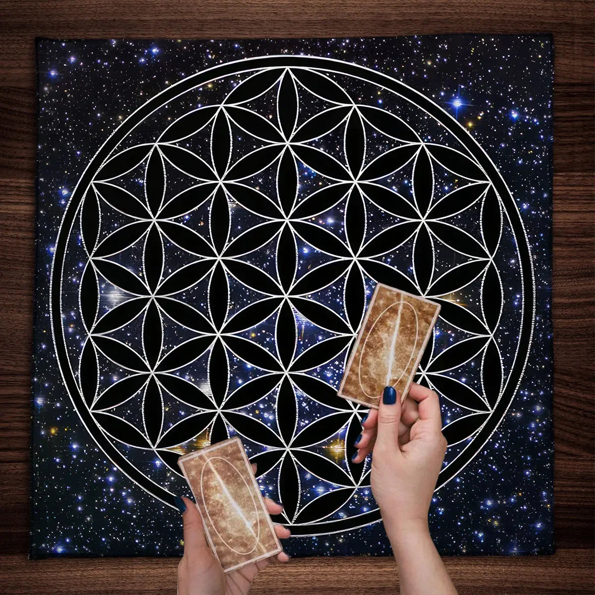 002 - Mandala & Flower of Life Divination Altar Cloth & Decor