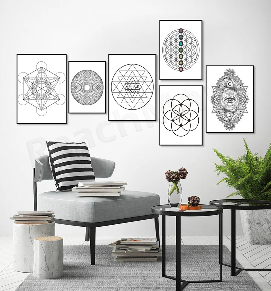 009 - Sacred Geometry Canvas Print Wall Art