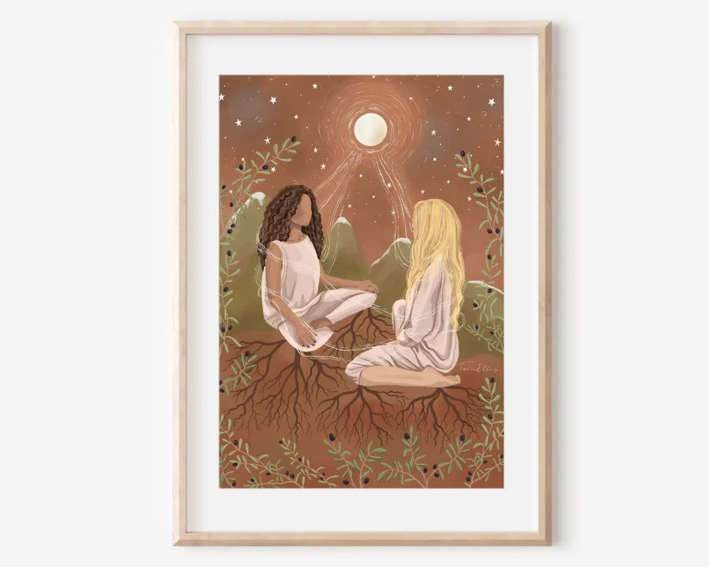 009 - Bohemian Moon Canvas Print Wall Art