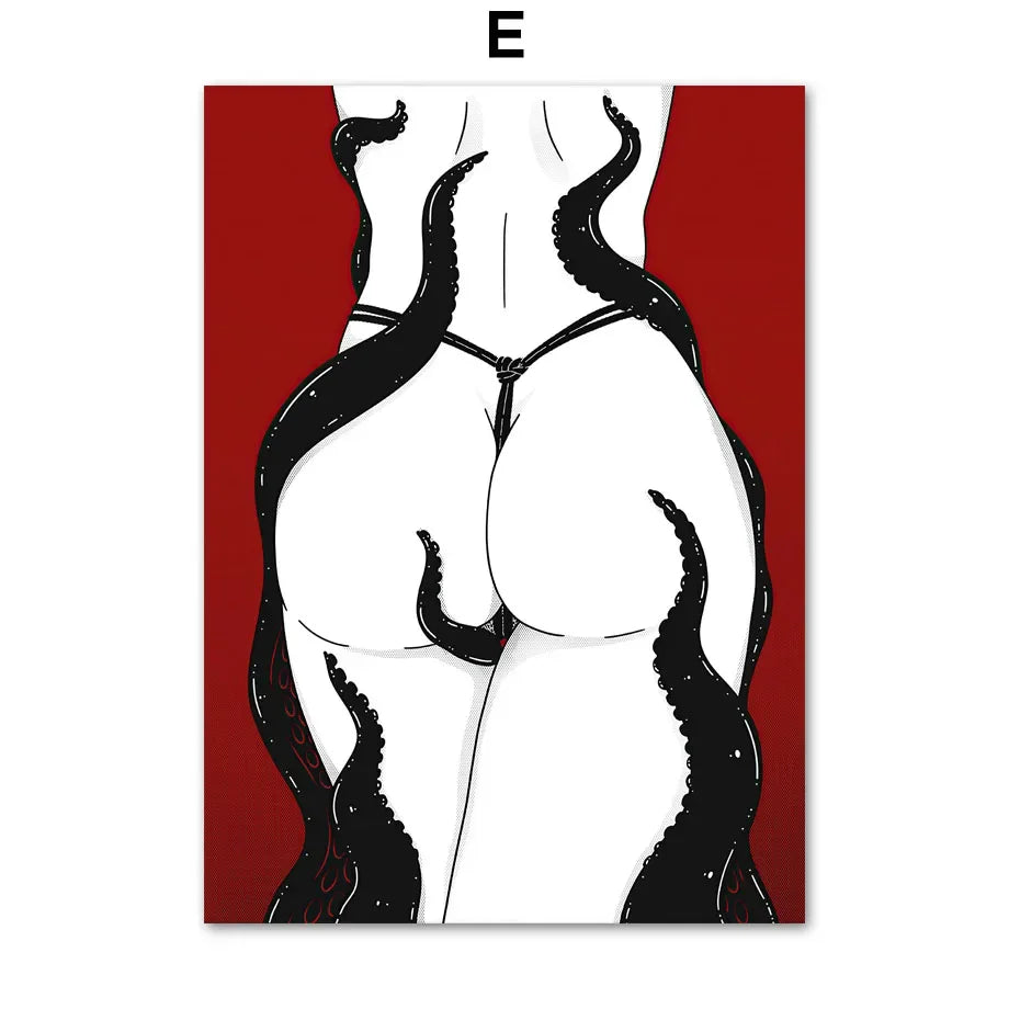 009 - Shibari She-Devil Canvas Print Wall Art