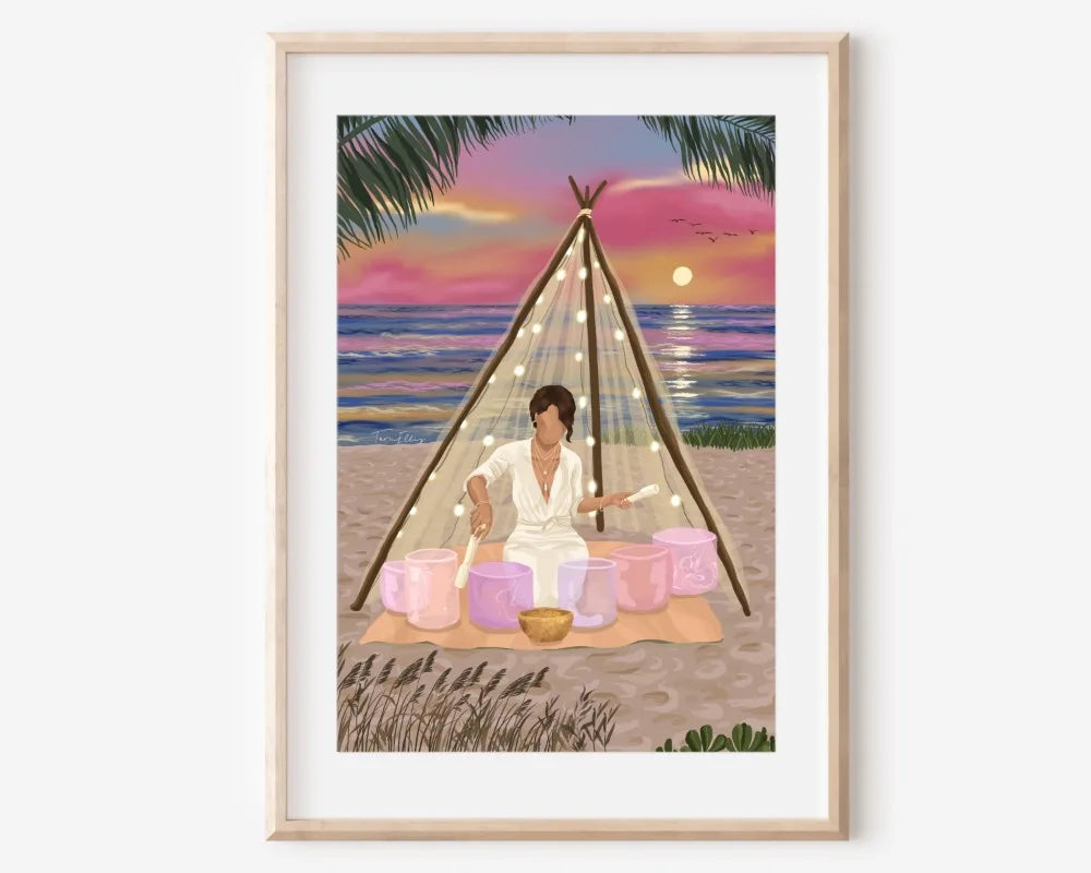009 - Bohemian Moon Canvas Print Wall Art