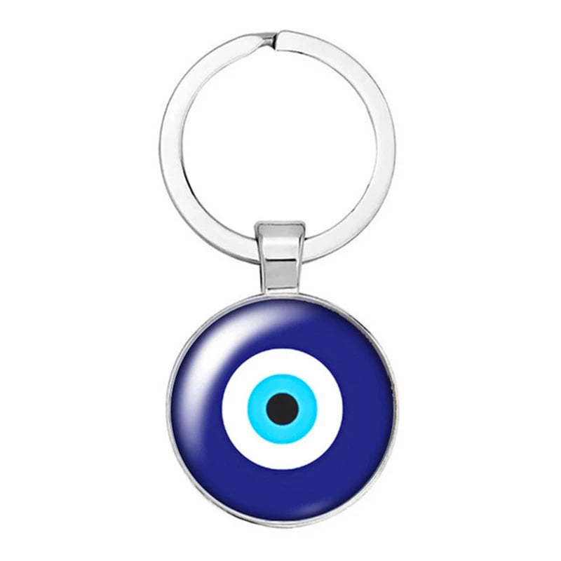 014 - Glass Turkish Evil Eye Keychain