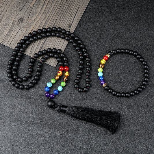 012 - 7 Chakras 108 Mala Beads Meditation Set