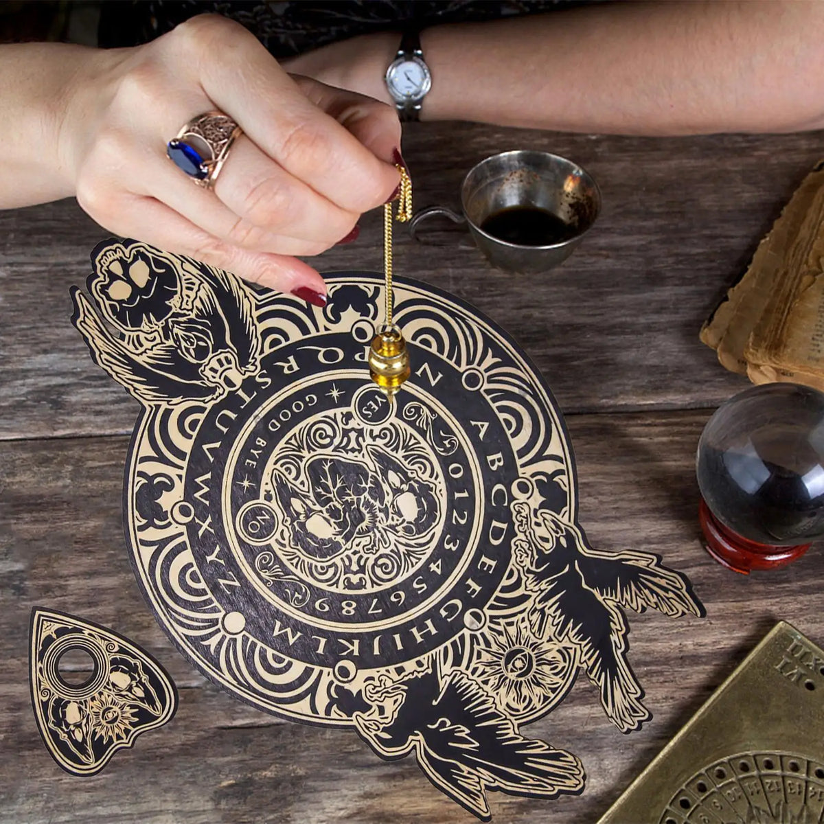 Wooden talking spirit board divination board