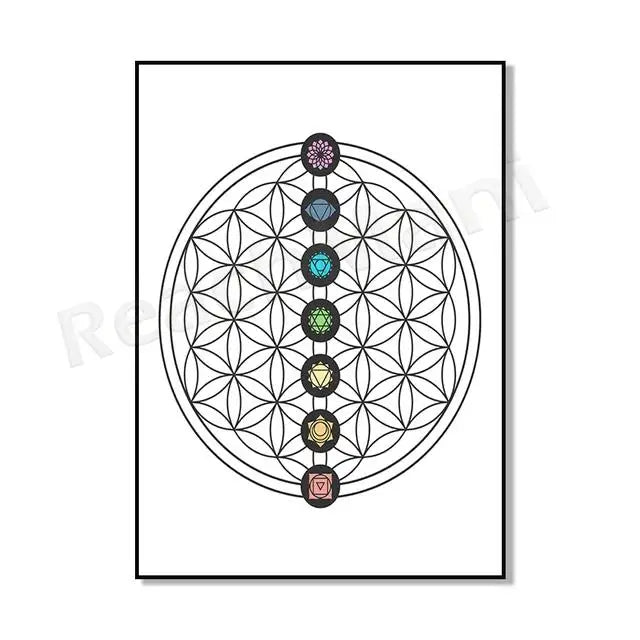 009 - Sacred Geometry Canvas Print Wall Art