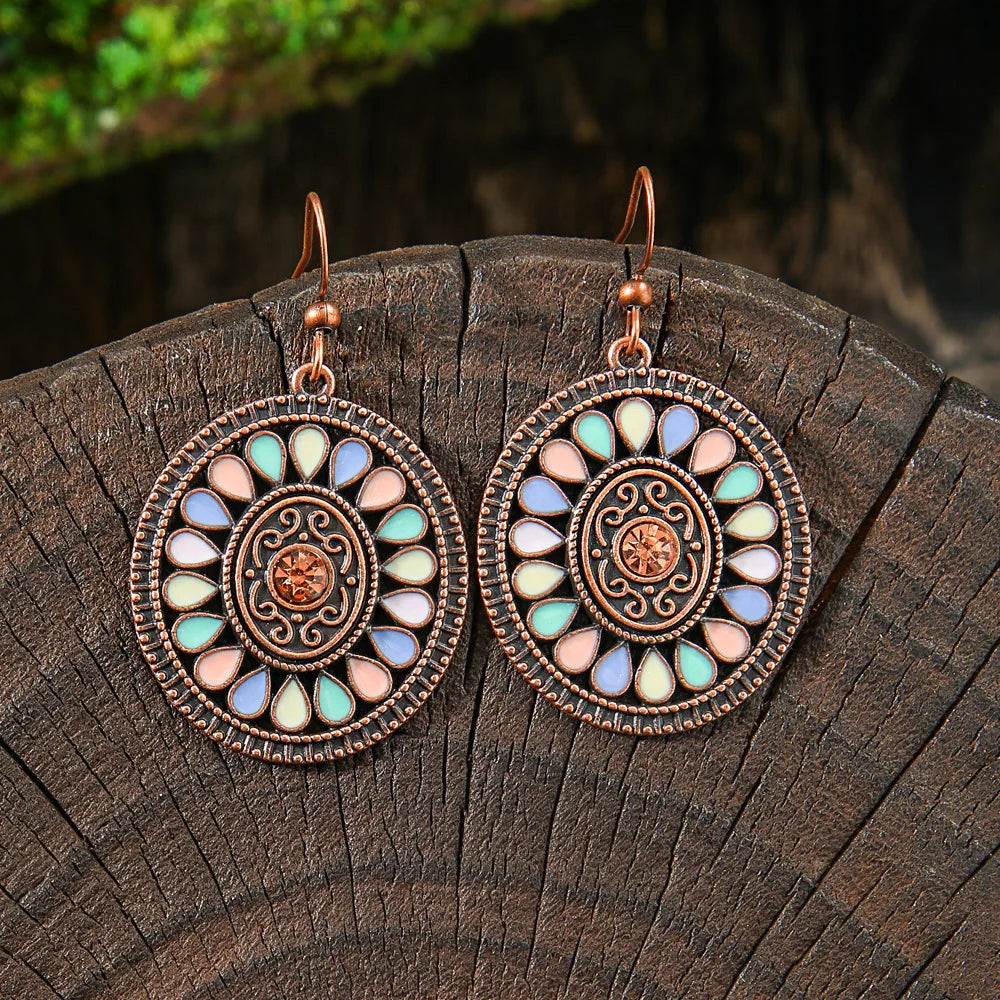 011 - Bohemian Water & Oil Drop Dangle Earrings
