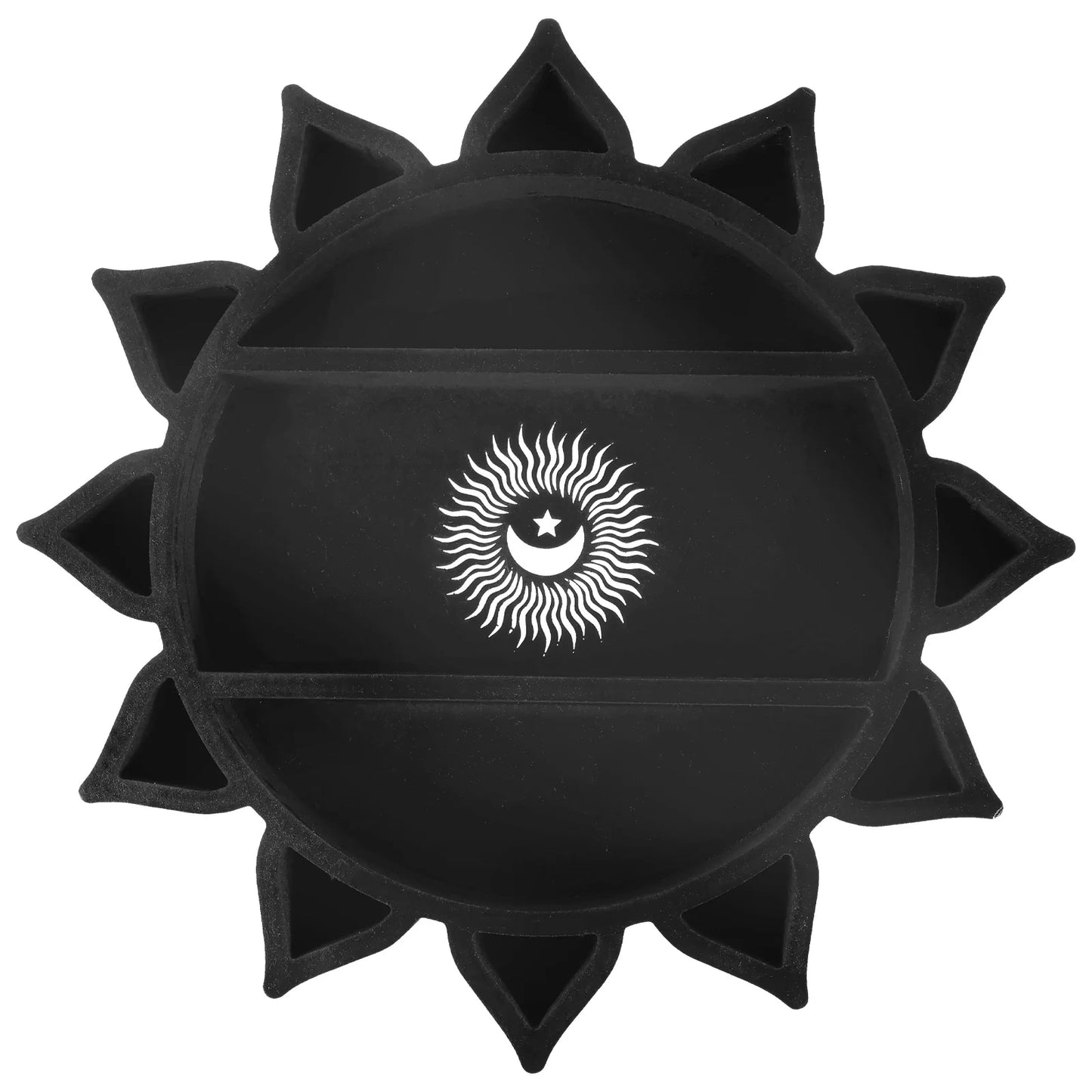 009 - Wooden Sun Crystal Display Shelf