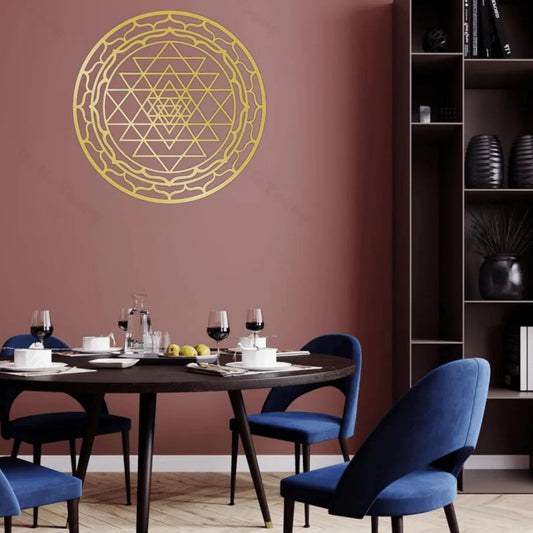 009 - Sri Yantra Metal Wall Art