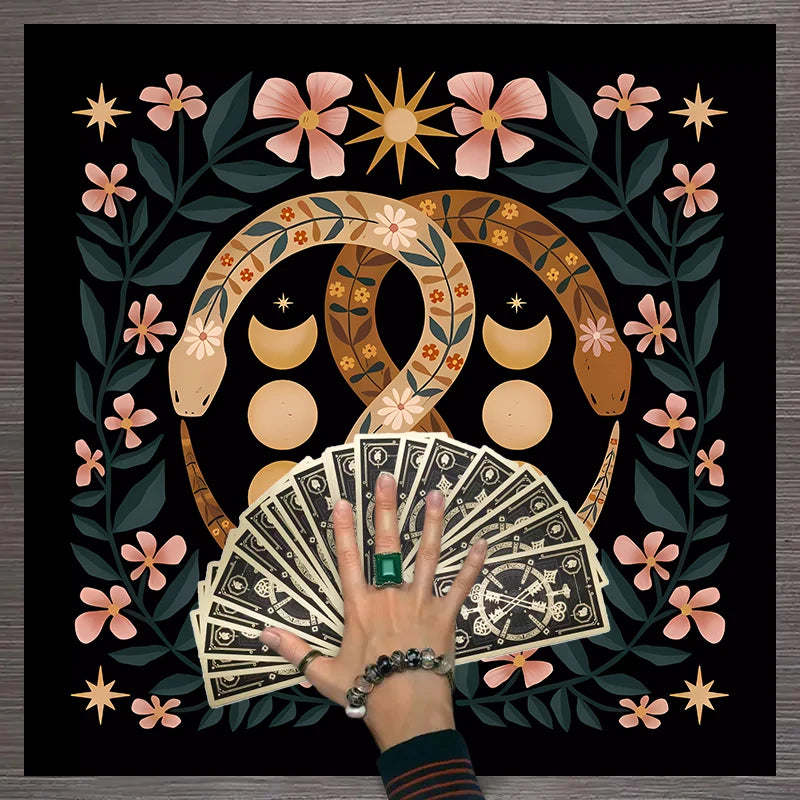 Twelve constellations tarot astrology altar cloth
