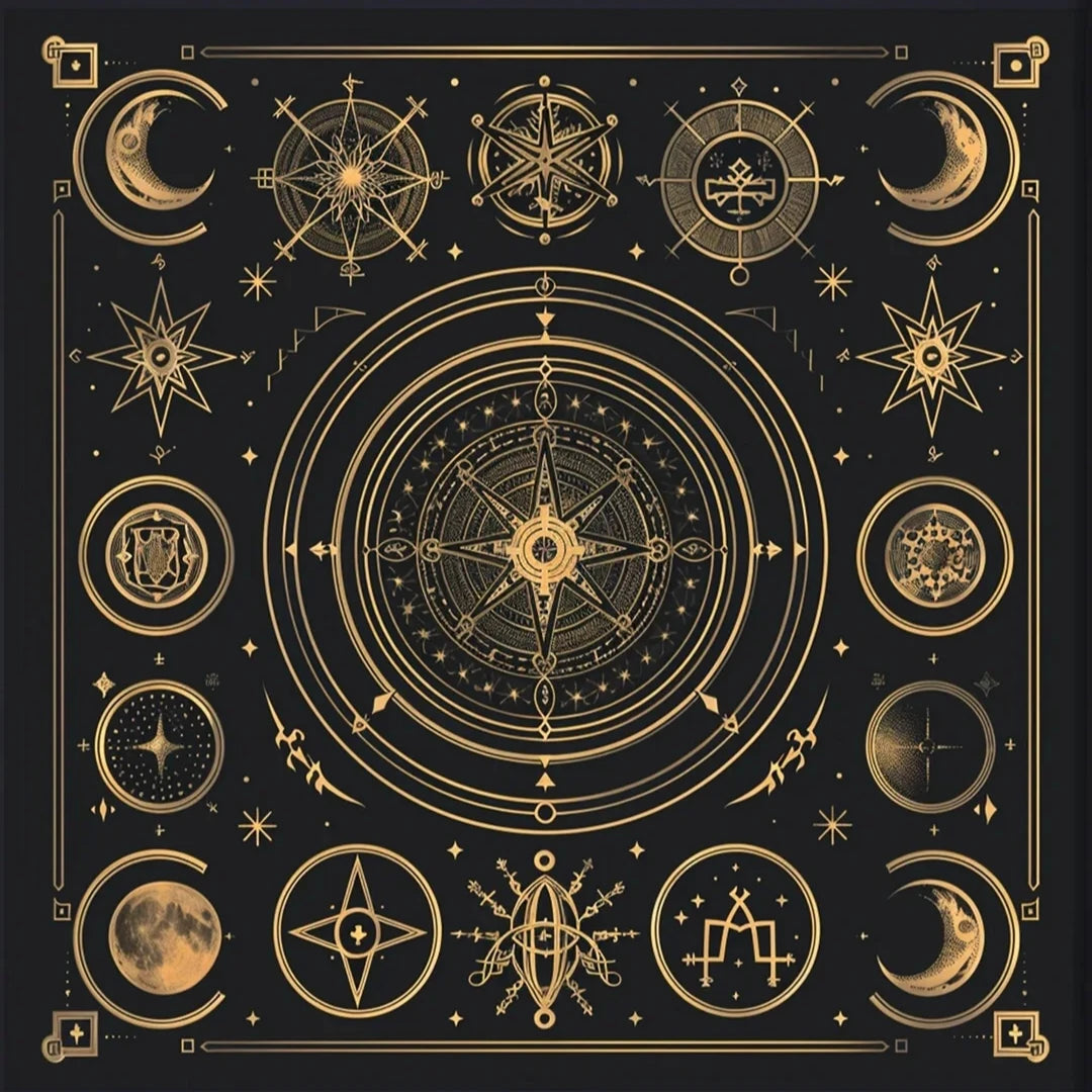 Suede velvet tarot divination altar cloth