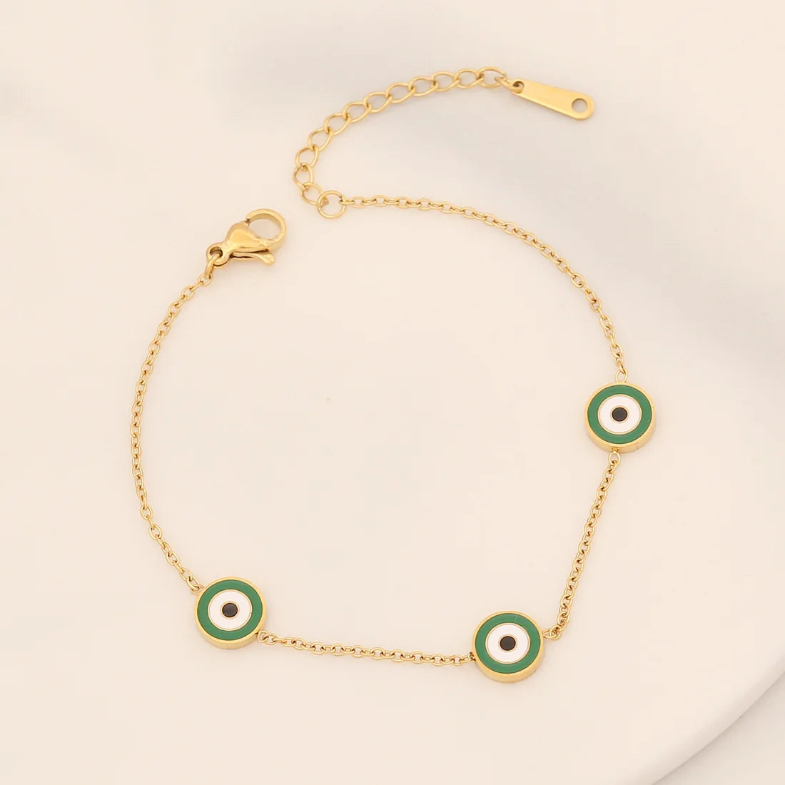 011 - Evil Eye Drip Oil Charm Bracelet