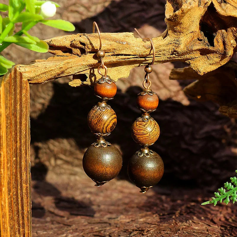 011 - Retro Bohemian Dangle Charm Earrings