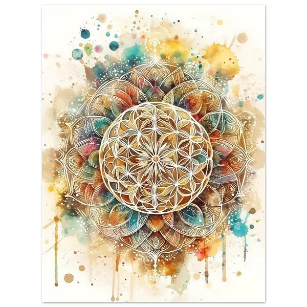 009 - Boho Sacred Geometry Canvas Print Wall Art