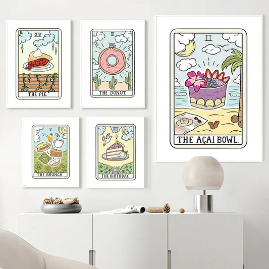 009 - Food Tarot Canvas Print Wall Art