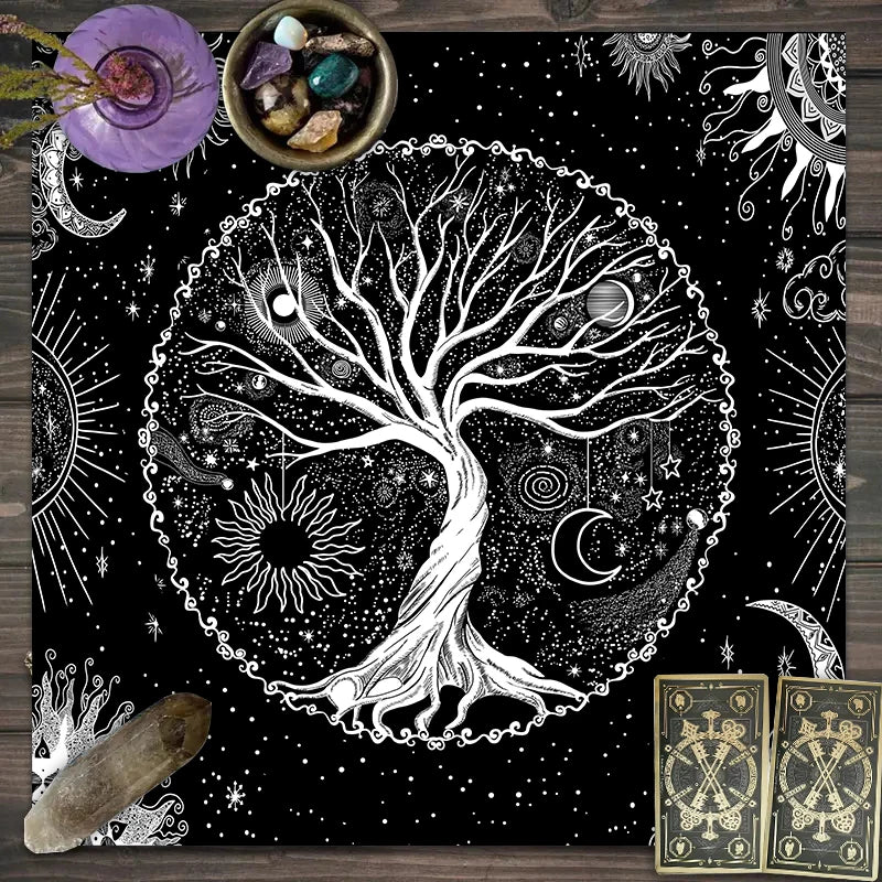 Twelve constellations tarot astrology altar cloth