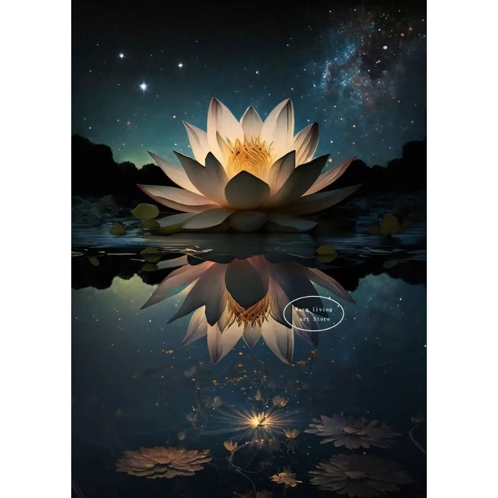 012 - Reiki Principles & Symbols Lotus Canvas Print Wall Art