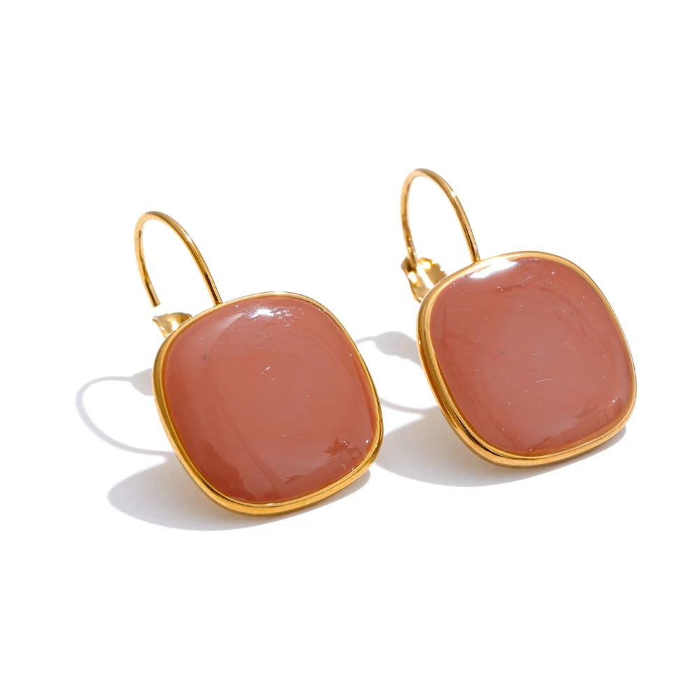 011 - Candy Coated 18k Gold-Plated Drop Earrings